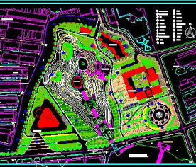 烈士陵園改擴建環(huán)境綠化施工圖紙免費下載 園林綠化及施工